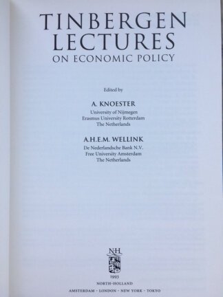 Tinbergen lectures on economic policy - Knoester, Wellink - Afbeelding 2