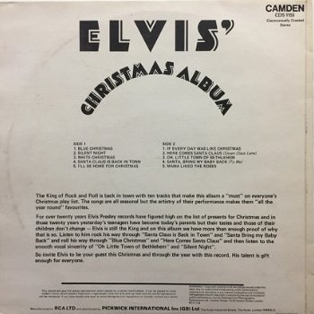 LP - Elvis Presly Christmas album - 1