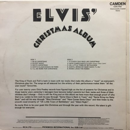 LP Elvis Presly Christmas album - Afbeelding 2