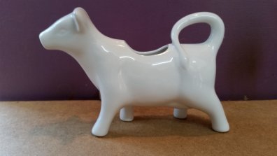 Vintage M&S white porcelain cow milk jug - 1