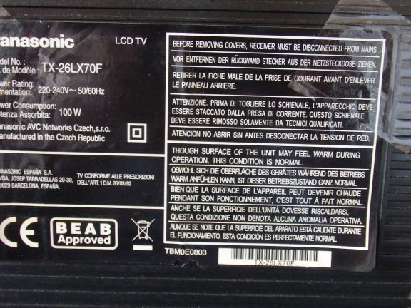Panasonic LCD TV op draaibare voet. - Afbeelding 7