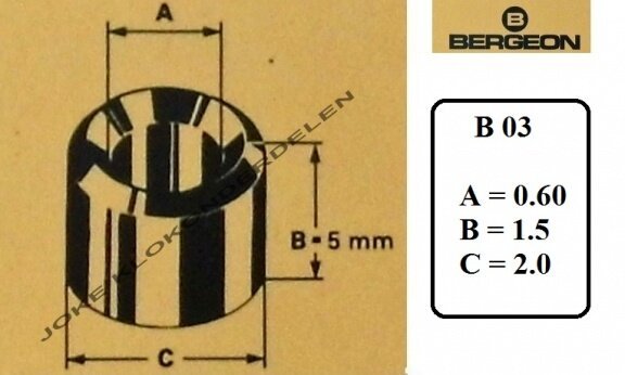 = Bergeon bouchons = B 03 = Brons = 30968 - 1