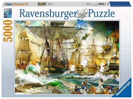 Ravensburger - Slag op Volle Zee - 5000 Stukjes Nieuw - 2