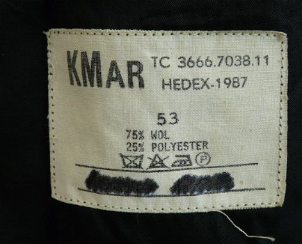 Uniformjas DT, Koninklijke Marechaussee (KMar), maat: 53, 1987.(Nr.1) - 6