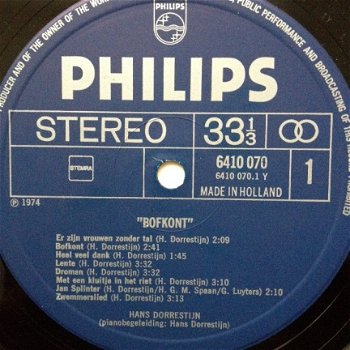 Hans Dorrestijn - Bofkont - LP 1974 - 3