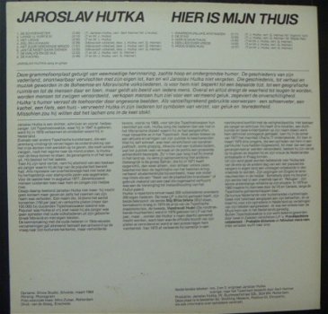 Jaroslav Hutka ‎– Hier is mijn thuis - LP 1984 - 2