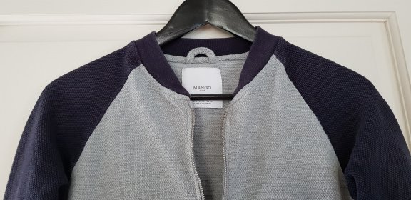 Mango blauw grijs vest maat 164 13/14 jaar - 3