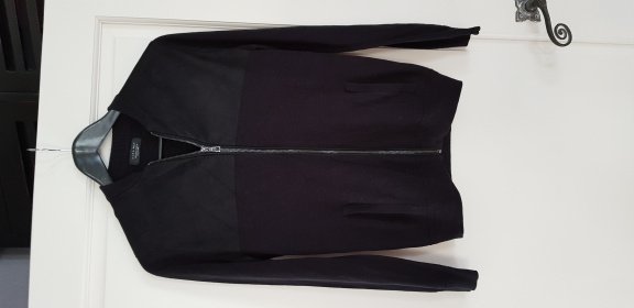 Zara Man knit wear zwart net vestje maat S 170/176 nieuw - 1