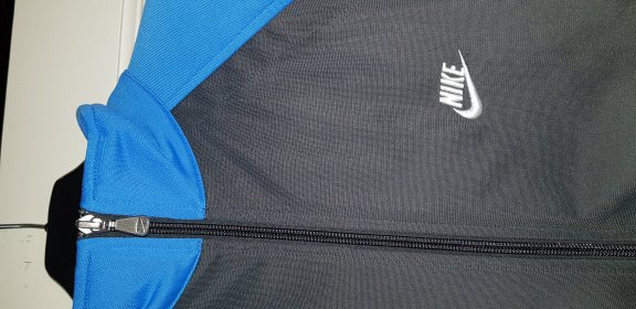 Nike trainingsjack licht blauw met grijs maat 158/170 - 3