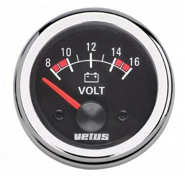 Voltmeter 12V (10-16V) D52mm zwart - 2