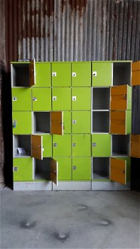 Vintage locker Schoollockers lockerkast kluisjekast zwembadlocker 10-deurs - 5