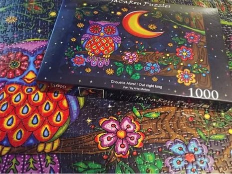 JaCaRou Puzzles - Owl Night Long - 1000 Stukjes - 3