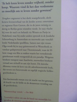Charles Lewinsky - Terugkeer ongewenst - gebonden - 1e druk - Afbeelding 2
