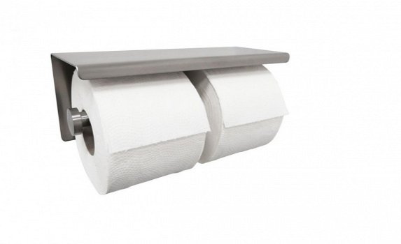 Sanifun dubbele toiletrolhouder Agathon RVS.. - 1