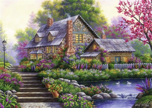 Ravensburger - Romantic Cottage - 1000 Stukjes Nieuw - 1