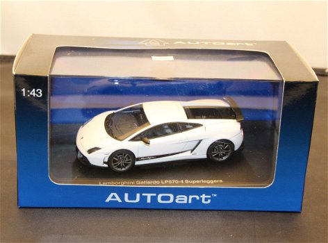 1:43 Autoart 54643 Lamborghini Gallardo LP570-4 Superleggera wit - 1