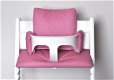 Gecoate stoelverkleiner kussens voor stokke tripp trapp kinderstoel 'Fuchsia' - 6 - Thumbnail