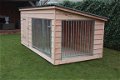 Luxe Douglas hondenkennel met zijpaneel type: Max - 2 - Thumbnail