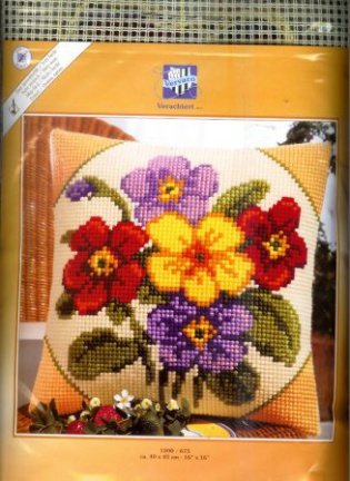 VERVACO BORDUURPAKKET (KUSSEN) DIVERSE BLOEMEN 675 - nr. 1