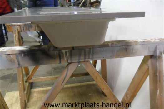 Composiet blad met dubbel wasbak, wastafel 120x50cm (a24)44 - 5