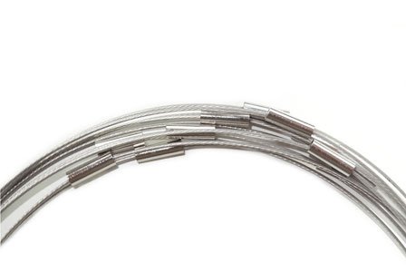Super handige kettingen! Spang ketting met magneetsluiting, zilvergrijs, 43 cm. (ook andere kleuren - 1