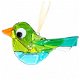 Groene glazen vogel hanger van speciaal glas. Unieke glasfusing vogel hanger. Decoratie vogelhanger - 1 - Thumbnail