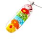 Kleurrijke glazen hanger met gekleurde millefiori (Murano) figuren zoals bloemen, sterren en cirkels - 6 - Thumbnail
