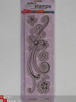 OP=OP: stampendous clear stempel flower swirl - 1