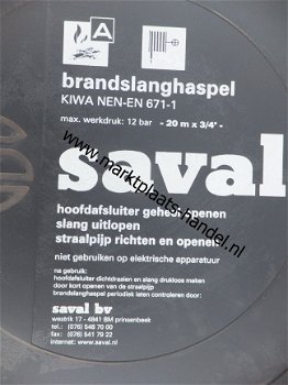 Brandslang haspel met stalen omkasting 73 x 94 x14cm (a35)27 - 8