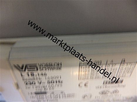 6 wandlampen met een PLC 24 wat lamp, glas en RVS (a35)30 - 7