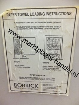 Papieren handdoek dispenser met prullenbak, inbouw (a35)36 - 8