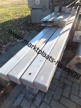 Stalen koker 100 x 100 x 4 mm tot 837 cm lang (a35)50 - 5