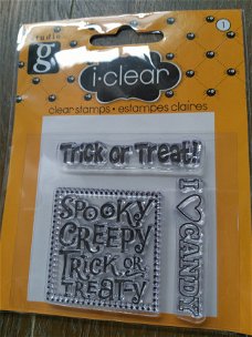 OP=OP  studio G clear stempel trick or treat