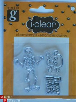 OP=OP studio G clear stempel halloween skeleton - 1