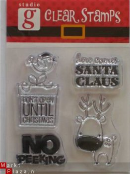 OP=OP studio G clear stempel christmas here comes santa - 1