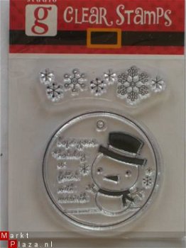 OP=OP studio G clear stempel christmas snowman - 1