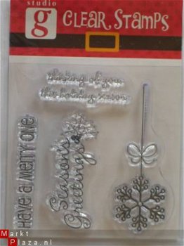 OP=OP studio G clear stempel christmas have a merry one - 1