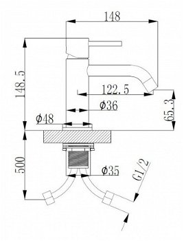 Sanifun wastafelmengkraan Apollo Chroom - 2