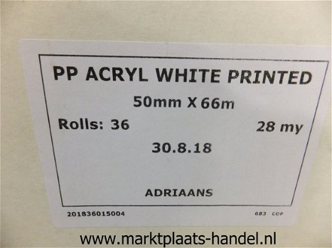 Verpakking tape, 50 mm breed, 66 meter lang, 36 rol (a11)49 - 2