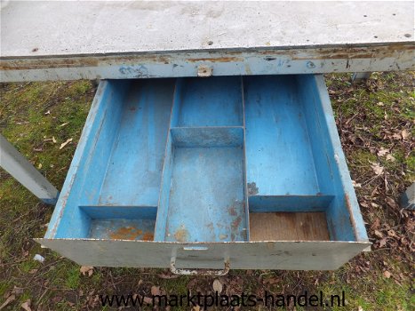 Werkbank alu. blad, lade, Heuer Front bankschroef (a33)15 - 5