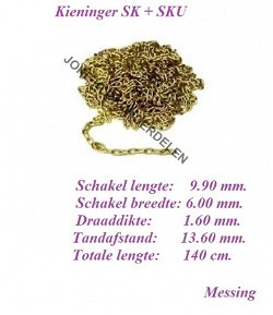 = 2 Klok kettingen = Kieninger SK + SKU = 39649