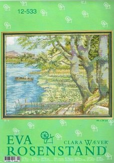 SALE EVA ROSENSTAND BORDUURPAKKET , LANDSCHAP MET VISSER 12-533