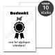 Wenskaarten bedankt juf badge A6 - 10 stuks - 1 - Thumbnail