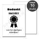 Wenskaarten bedankt juf badge A6 - 10 stuks - 4 - Thumbnail