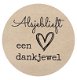 Kraft stickers thank you assorti 4cm (velletje 9 stuks) - 2 - Thumbnail