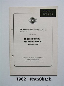 [1962] Körting Videvox type 43 630, Körting Radio Werke - 1