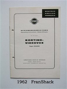 [1962] Körting Videvox type 43 630, Körting Radio Werke