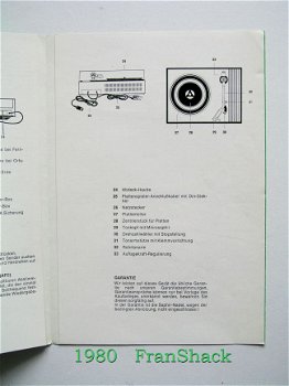 [1980~] Stereo-Anlage 955/078 Bedienungsanleitung, Neckermann/ Twen Tone - 3