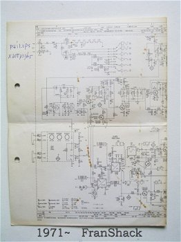 [1971~] X20T731/65 schema Z/W TV, Philips - 2