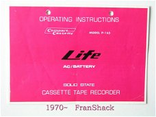 [1970~] Solid State Cassette Tape Recorder (Engels talig), Model P-165
